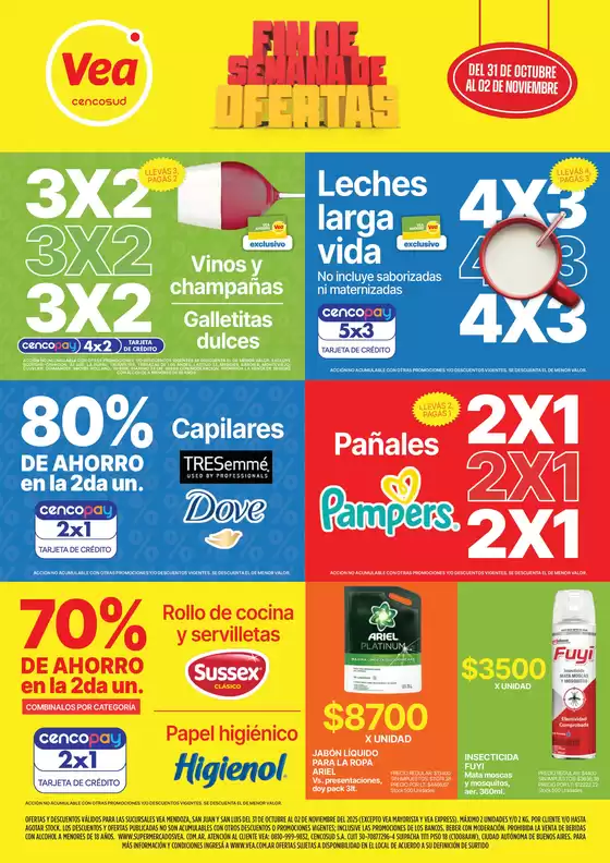 Catálogo Supermercados Vea | Ofertas fin de semana Cuyo  | 2025-10-31T00:00:00.000Z - 2025-11-02T00:00:00.000Z