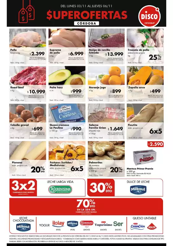 Catálogo Disco en Comodoro Rivadavia | FERIA DE FRESCOS CÓRDOBA 3.11 | 2025-11-02T00:00:00.000Z - 2025-11-07T00:00:00.000Z