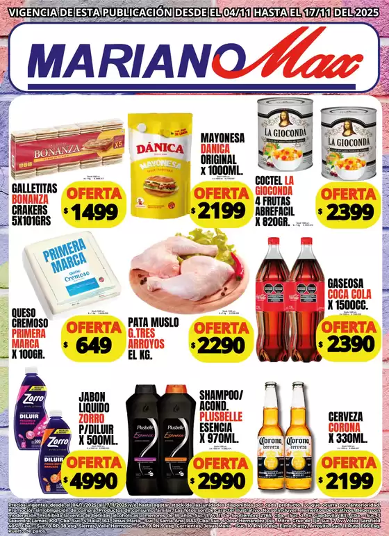 Catálogo Supermercados Mariano Max en Dalmacio Vélez Sársfield | Ofertas Supermercados Mariano Max | 2025-11-04T00:00:00.000Z - 2025-11-17T00:00:00.000Z