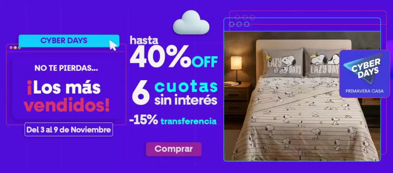 Catálogo La Primavera Casa en San Miguel (Buenos Aires) | Hasta 40% off | 2025-11-06T00:00:00.000Z - 2025-11-10T00:00:00.000Z