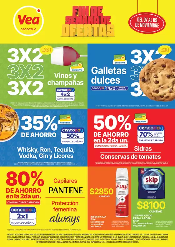 Catálogo Supermercados Vea | Ofertas principales para todos los cazadores de gangas | 2025-11-07T00:00:00.000Z - 2025-11-09T00:00:00.000Z