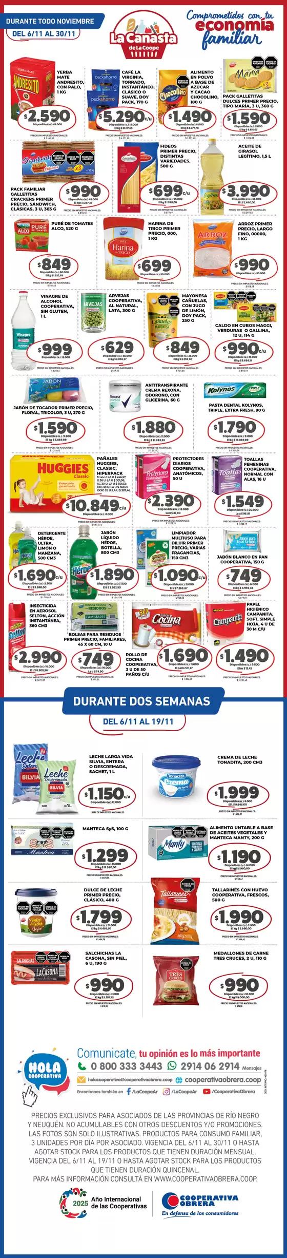 Catálogo Cooperativa Obrera | canasta RN-06112025 | 2025-11-06T00:00:00.000Z - 2025-11-30T00:00:00.000Z