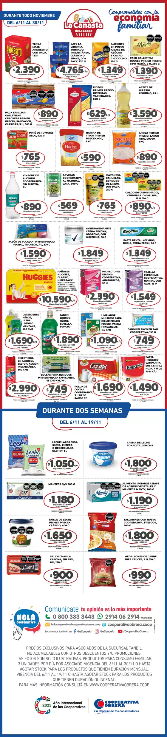 Catálogo Cooperativa Obrera | canasta TANDIL-06112025 | 2025-11-06T00:00:00.000Z - 2025-11-30T00:00:00.000Z