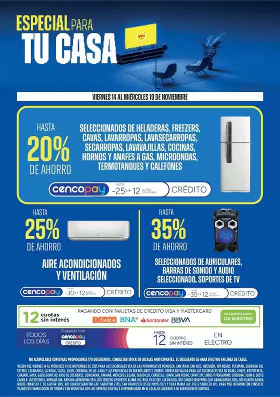 Catálogo Supermercados Vea | Ofertas especial para tu casa | 2025-11-14T00:00:00.000Z - 2025-11-19T00:00:00.000Z