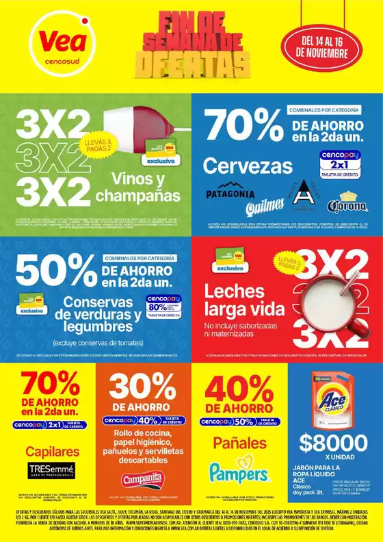 Catálogo Supermercados Vea | Gran variedad de ofertas | 2025-11-14T00:00:00.000Z - 2025-11-16T00:00:00.000Z