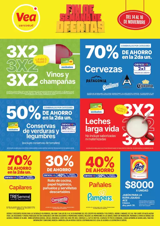 Catálogo Supermercados Vea | Ofertas fin de semana Cuyo | 2025-11-14T00:00:00.000Z - 2025-11-16T00:00:00.000Z