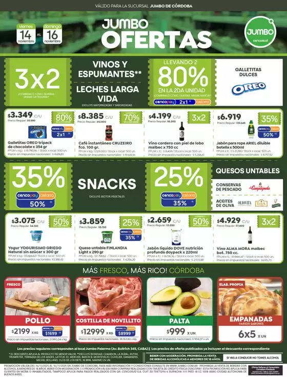Catálogo Jumbo | Ofertas | Córdoba | 2025-11-14T00:00:00.000Z - 2025-11-16T00:00:00.000Z