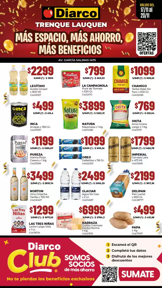 Catálogo Diarco | OFERTAS DE REAPERTURA | 2025-11-17T00:00:00.000Z - 2025-11-23T00:00:00.000Z