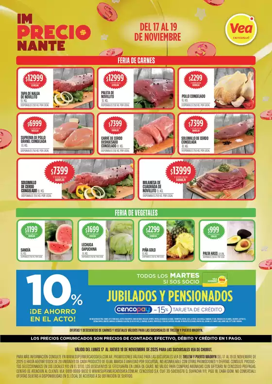 Catálogo Supermercados Vea | SEMANAL CHUBUT | 2025-11-17T00:00:00.000Z - 2025-11-19T00:00:00.000Z