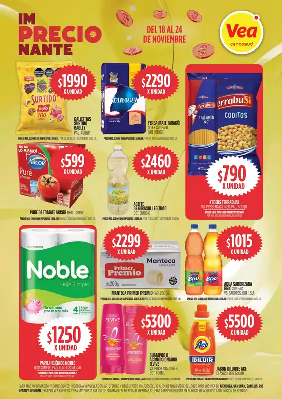 Catálogo Supermercados Vea | Ofertas ImPRECIOnante Cuyo | 2025-11-18T00:00:00.000Z - 2025-11-24T00:00:00.000Z