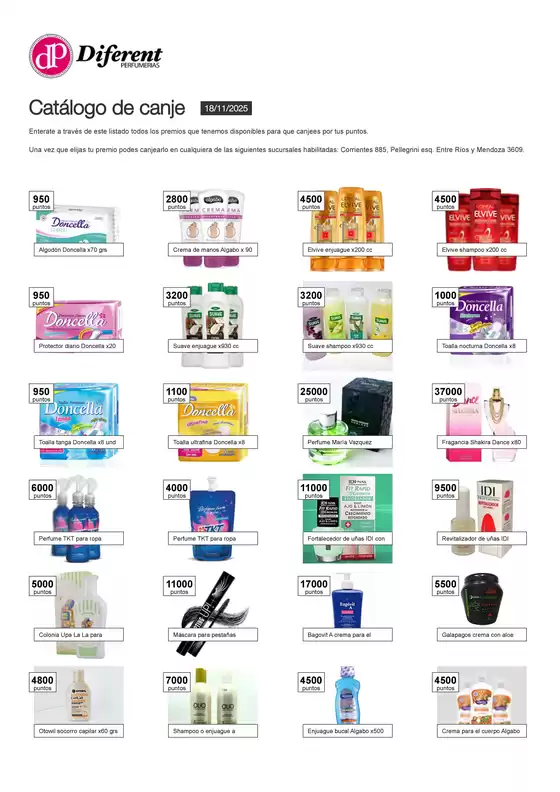 Catálogo Diferent Perfumerias en Hurlingham | Catálogo de canje | 2025-11-18T00:00:00.000Z - 2025-11-30T00:00:00.000Z