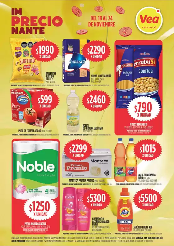 Catálogo Supermercados Vea | Ofertas ImPRECIOnante Cuyo | 2025-11-18T00:00:00.000Z - 2025-11-24T00:00:00.000Z