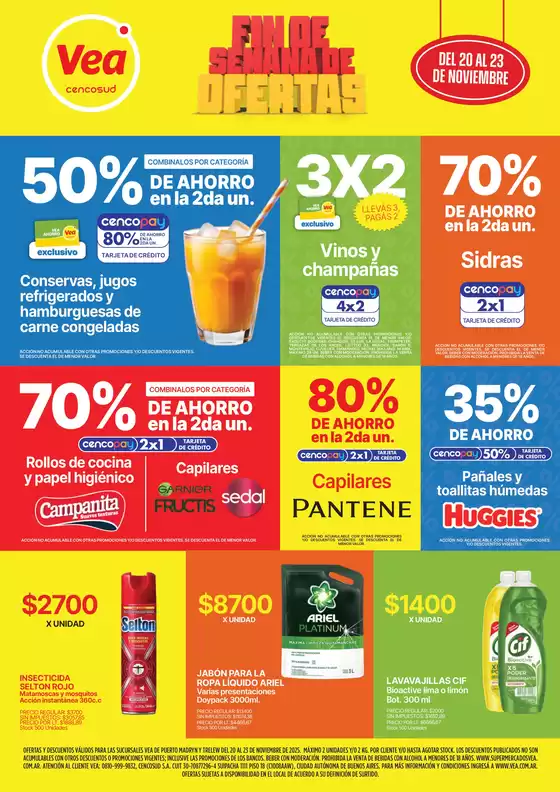 Catálogo Supermercados Vea | Oferta Fin de semana Chubut | 2025-11-20T00:00:00.000Z - 2025-11-23T00:00:00.000Z