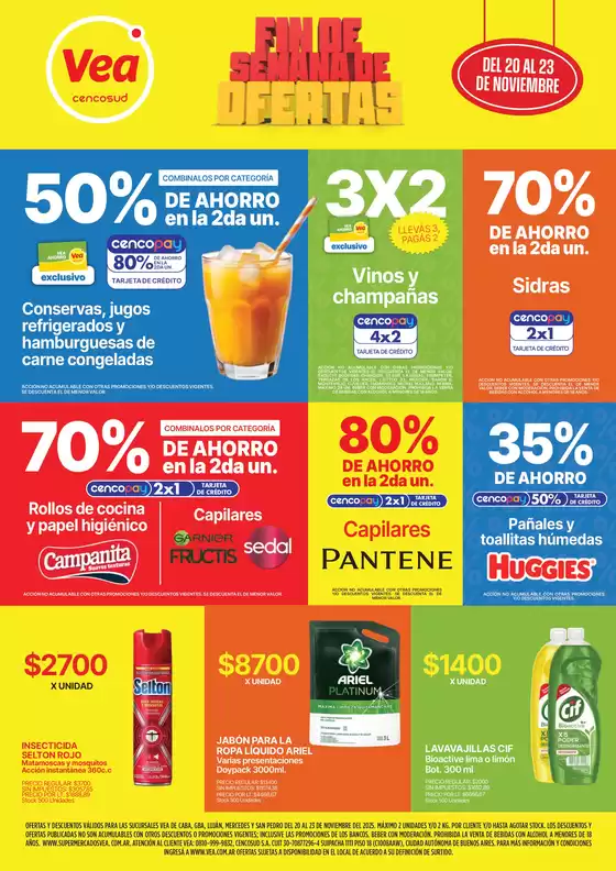 Catálogo Supermercados Vea | Oferta fin de semana BsAs | 2025-11-20T00:00:00.000Z - 2025-11-23T00:00:00.000Z