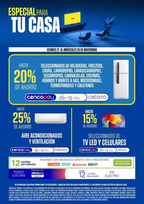 Catálogo Supermercados Vea | Ofertas especial para tu casa | 2025-11-21T00:00:00.000Z - 2025-11-26T00:00:00.000Z
