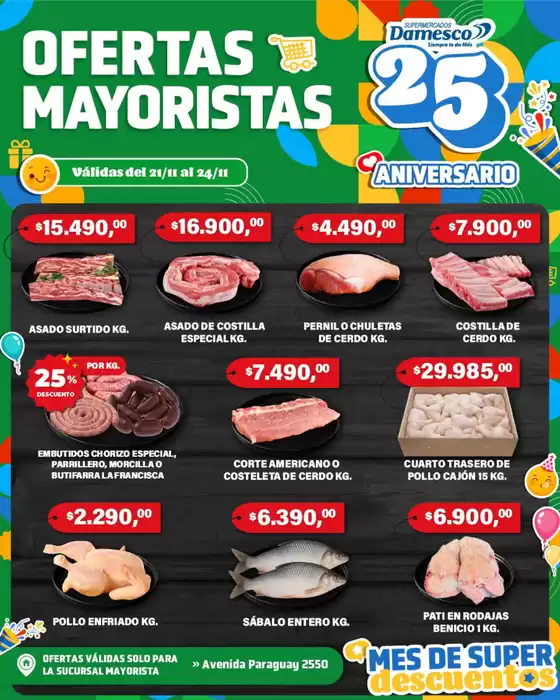 Catálogo Supermercados Damesco | Ofertas principales para todos los clientes | 2025-11-21T00:00:00.000Z - 2025-11-24T00:00:00.000Z