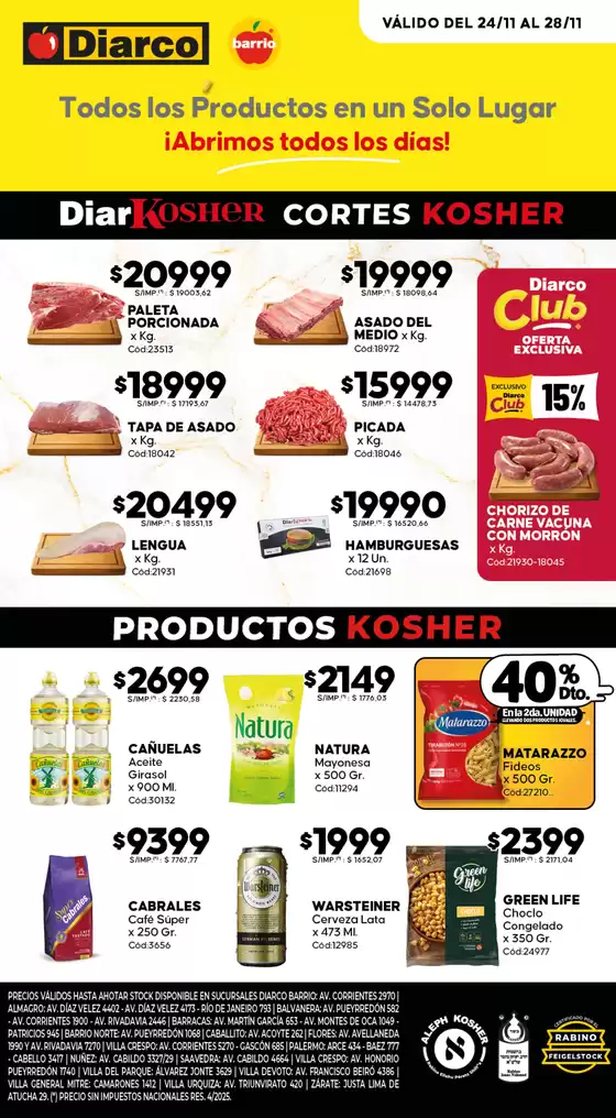 Catálogo Diarco | OFERTAS KOSHER | 2025-11-24T00:00:00.000Z - 2025-11-28T00:00:00.000Z