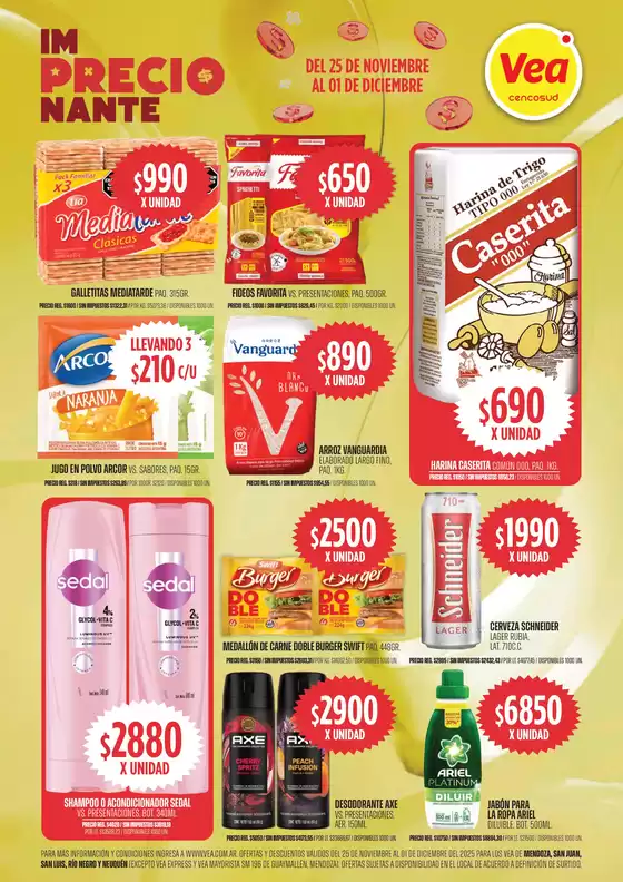 Catálogo Supermercados Vea | Ofertas im PRECIO nante Cuyo | 2025-11-25T00:00:00.000Z - 2025-12-01T00:00:00.000Z