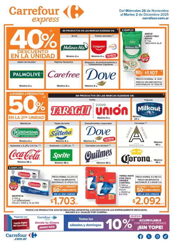 Catálogo Carrefour Express | Carrefour Express 26 Noviembre | 2025-11-26T00:00:00.000Z - 2025-12-03T00:00:00.000Z