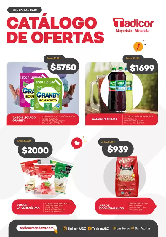 Catálogo Supermercados Tadicor | Catálogo Supermercados Tadicor | 2025-11-27T00:00:00.000Z - 2025-12-02T00:00:00.000Z