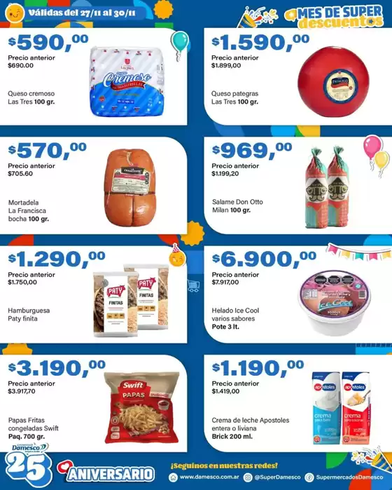 Catálogo Supermercados Damesco en San Martín | Excelente oferta para cazadores de gangas | 2025-11-27T00:00:00.000Z - 2025-11-30T00:00:00.000Z