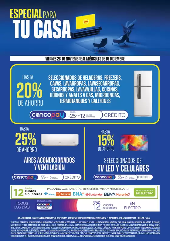 Catálogo Supermercados Vea | Ofertas especial para tu casa | 2025-11-28T00:00:00.000Z - 2025-12-03T00:00:00.000Z