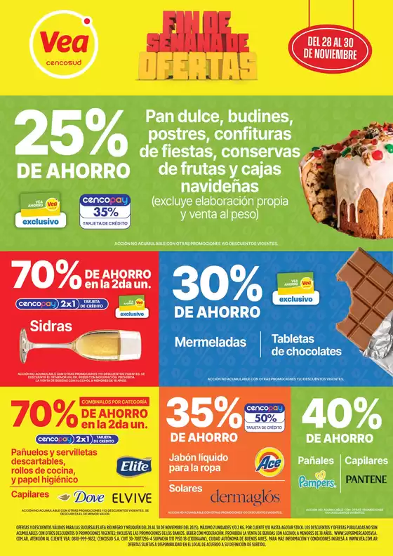 Catálogo Supermercados Vea | Oferta fin de Semana Patagonia | 2025-11-28T00:00:00.000Z - 2025-11-30T00:00:00.000Z