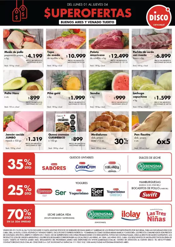 Catálogo Disco | FERIA DE FRESCOS BS. AS. 1/12 | 2025-12-01T00:00:00.000Z - 2025-12-04T00:00:00.000Z
