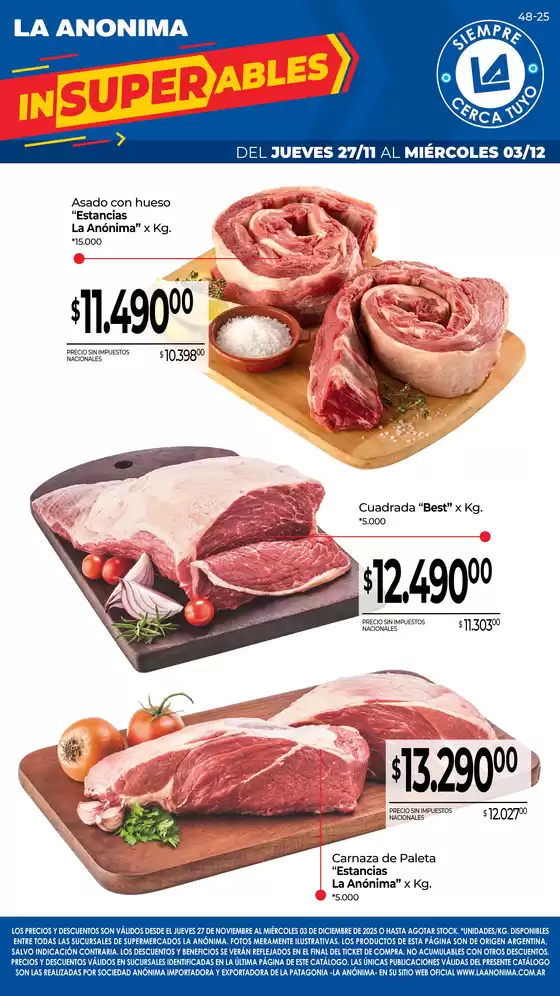 Catálogo La Anonima en Quilmes | Frescos | 2025-11-27T00:00:00.000Z - 2025-12-03T00:00:00.000Z