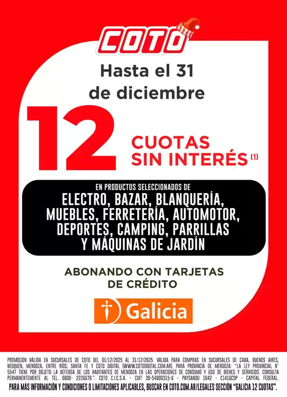 Catálogo Coto en Mendoza | Coto Afiche Web- Galicia | 2025-12-01T00:00:00.000Z - 2025-12-31T00:00:00.000Z