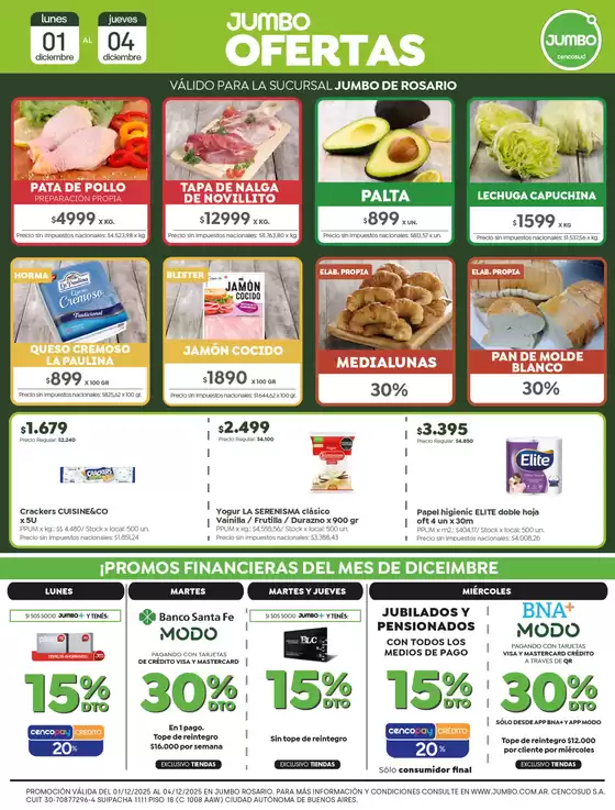 Catálogo Jumbo en Mendoza | Ofertas | Rosario | 2025-12-01T00:00:00.000Z - 2025-12-04T00:00:00.000Z