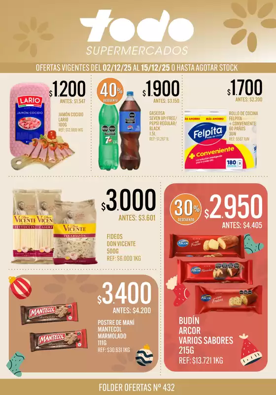 Catálogo Supermercados Todo | FOLDER TODO 432 bis | 2025-12-02T00:00:00.000Z - 2025-12-15T00:00:00.000Z