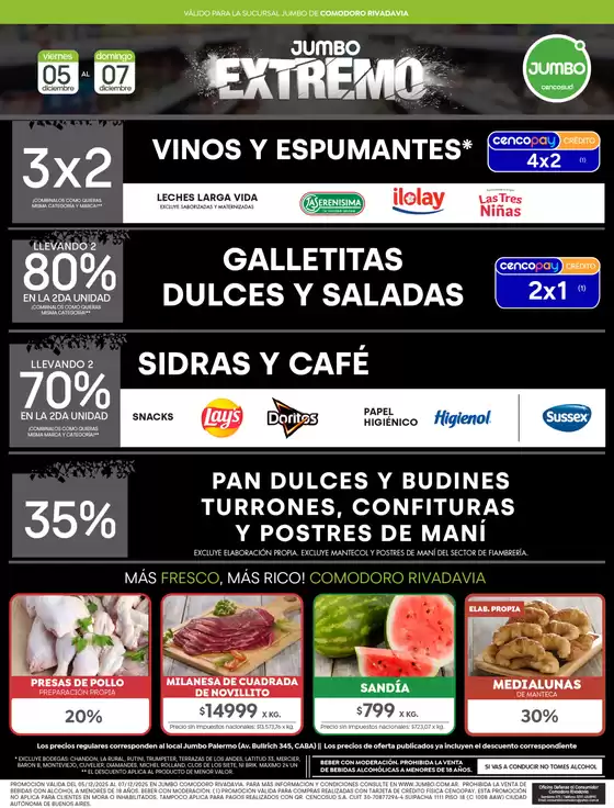 Catálogo Jumbo en Trelew | Ofertas | Comodoro | 2025-12-05T00:00:00.000Z - 2025-12-07T00:00:00.000Z
