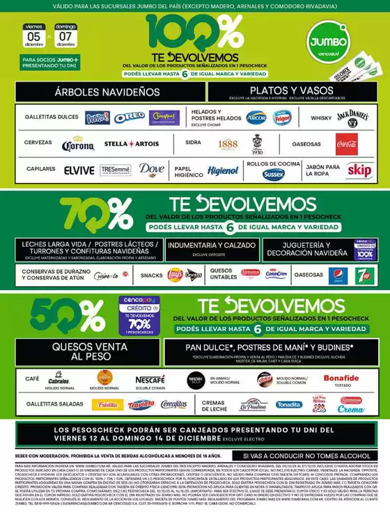 Catálogo Jumbo en Trelew | Mendoza | Jumbo al 100 | 2025-12-05T00:00:00.000Z - 2025-12-07T00:00:00.000Z