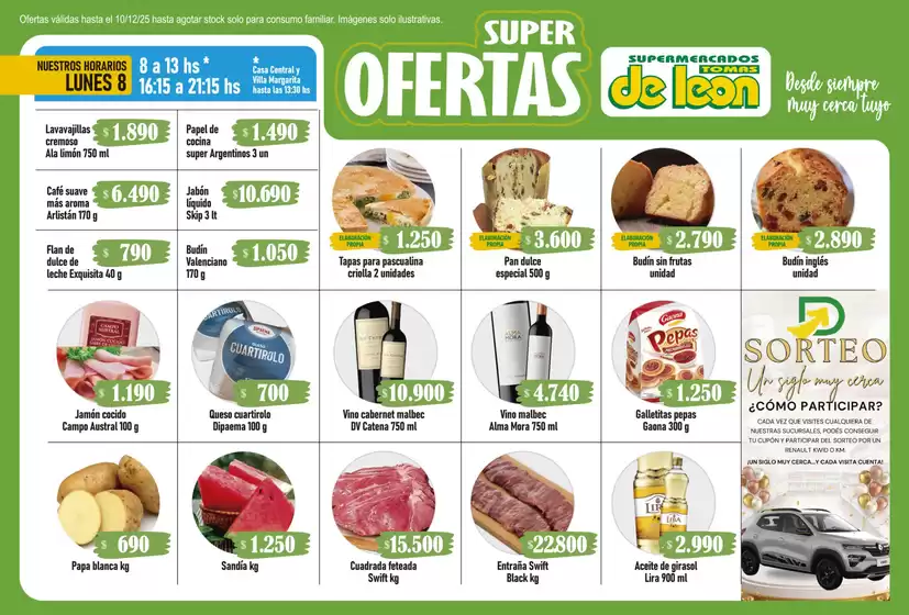 Catálogo Supermercado Tomas de Leon en Martín Coronado | Ofertas Supermercado Tomas de Leon | 2025-12-06T00:00:00.000Z - 2025-12-10T00:00:00.000Z