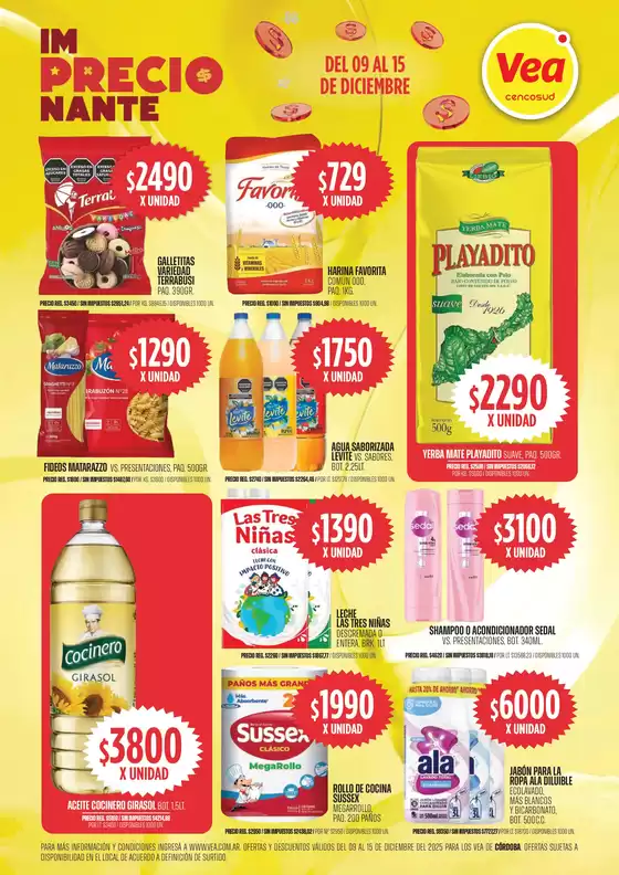 Catálogo Supermercados Vea en San Miguel (Buenos Aires) | Ofertas imPRECIOnante | Córdoba | 2025-12-09T00:00:00.000Z - 2025-12-15T00:00:00.000Z