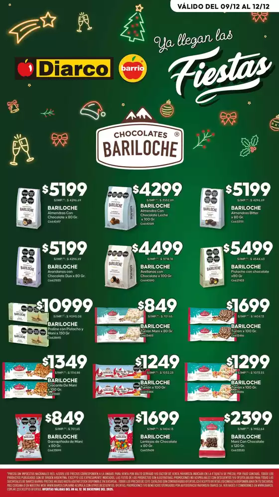 Catálogo Diarco | ESPECIAL FIESTAS BARILOCHE | 2025-12-09T00:00:00.000Z - 2025-12-12T00:00:00.000Z