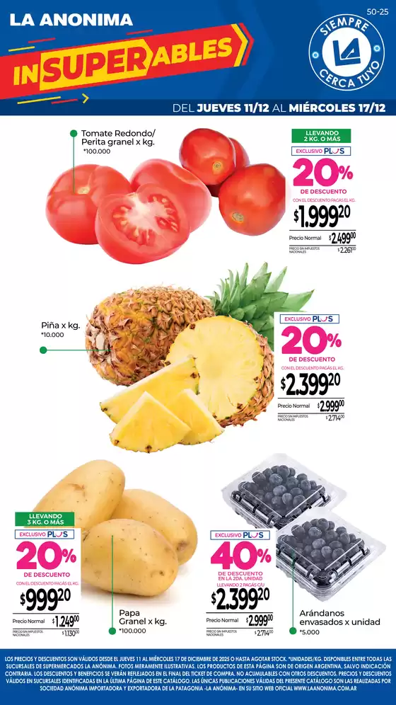 Catálogo La Anonima en Avellaneda (Buenos Aires) | Frescos | 2025-12-11T00:00:00.000Z - 2025-12-17T00:00:00.000Z