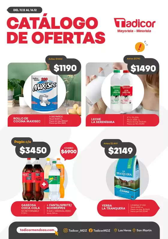 Catálogo Supermercados Tadicor en Avellaneda (Buenos Aires) | Catálogo Supermercados Tadicor | 2025-12-11T00:00:00.000Z - 2025-12-16T00:00:00.000Z