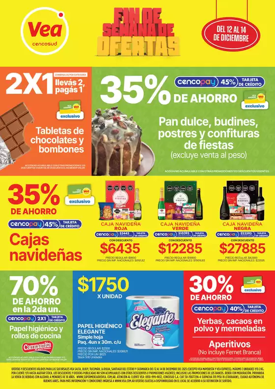 Catálogo Supermercados Vea | Oferta fin de semana | 2025-12-12T00:00:00.000Z - 2025-12-14T00:00:00.000Z