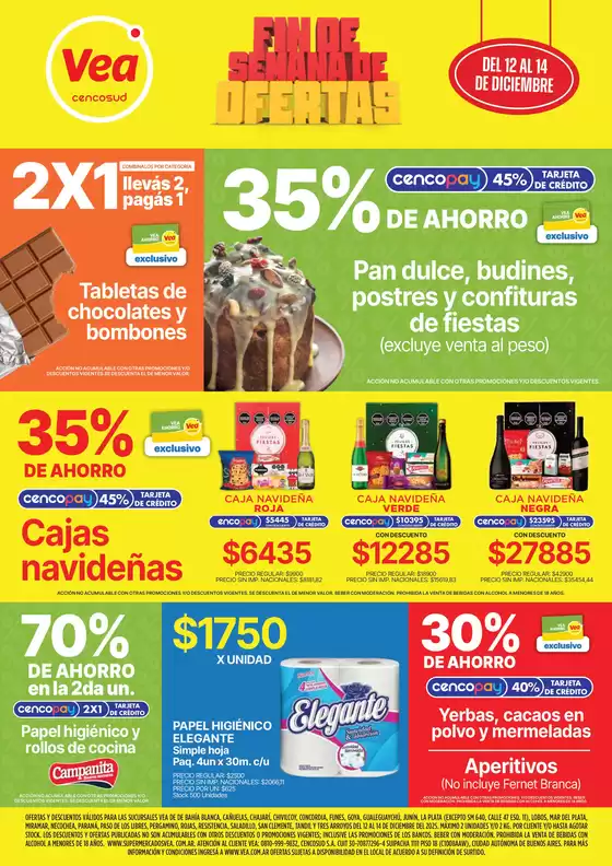 Catálogo Supermercados Vea | Ofertas fin de semana BsAs | 2025-12-12T00:00:00.000Z - 2025-12-14T00:00:00.000Z