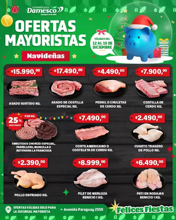 Catálogo Supermercados Damesco en Rosario | Ofertas principales y descuentos | 2025-12-12T00:00:00.000Z - 2025-12-15T00:00:00.000Z
