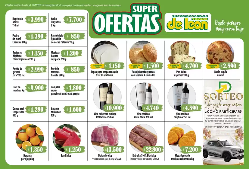 Catálogo Supermercado Tomas de Leon en Laboulaye | Ofertas Supermercado Tomas de Leon | 2025-12-12T00:00:00.000Z - 2025-12-13T00:00:00.000Z
