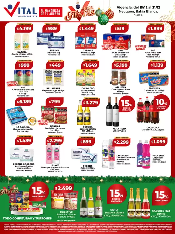 Catálogo Supermayorista Vital en Neuquén | Nuestras mejores ofertas para ti | 2025-12-15T00:00:00.000Z - 2025-12-21T00:00:00.000Z