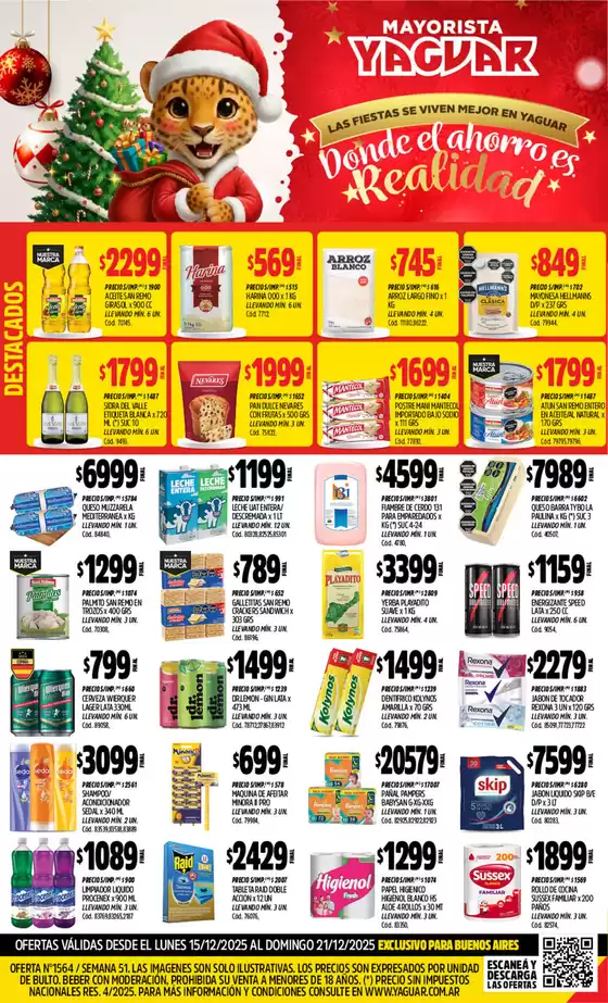 Catálogo Supermercados Yaguar en Rosario | 1564 BA RESTO | 2025-12-15T00:00:00.000Z - 2025-12-21T00:00:00.000Z