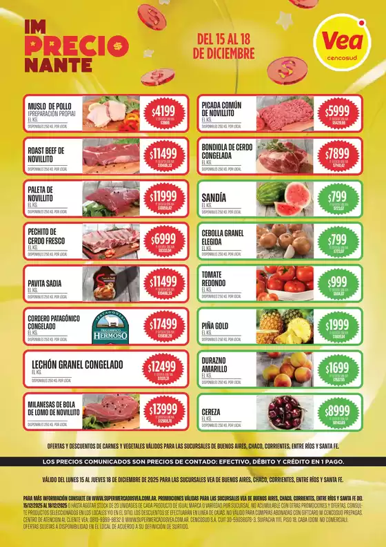 Catálogo Supermercados Vea | Oferta Semanal BSAS NEA | 2025-12-15T00:00:00.000Z - 2025-12-18T00:00:00.000Z