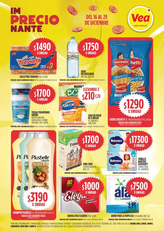 Catálogo Supermercados Vea | Oferta imPRECIOnante BsAs Nea Chubut | 2025-12-16T00:00:00.000Z - 2025-12-29T00:00:00.000Z