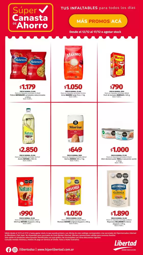 Catálogo Hiper Libertad | Ofertas principales y descuentos | 2025-12-12T00:00:00.000Z - 2025-12-17T00:00:00.000Z