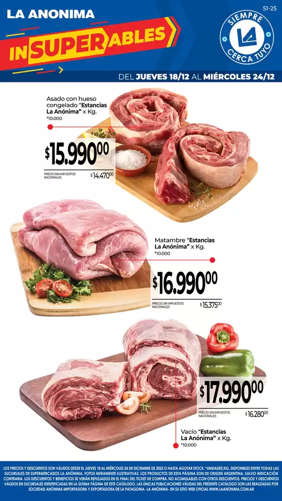 Catálogo La Anonima en Avellaneda (Buenos Aires) | Frescos | 2025-12-18T00:00:00.000Z - 2025-12-24T00:00:00.000Z