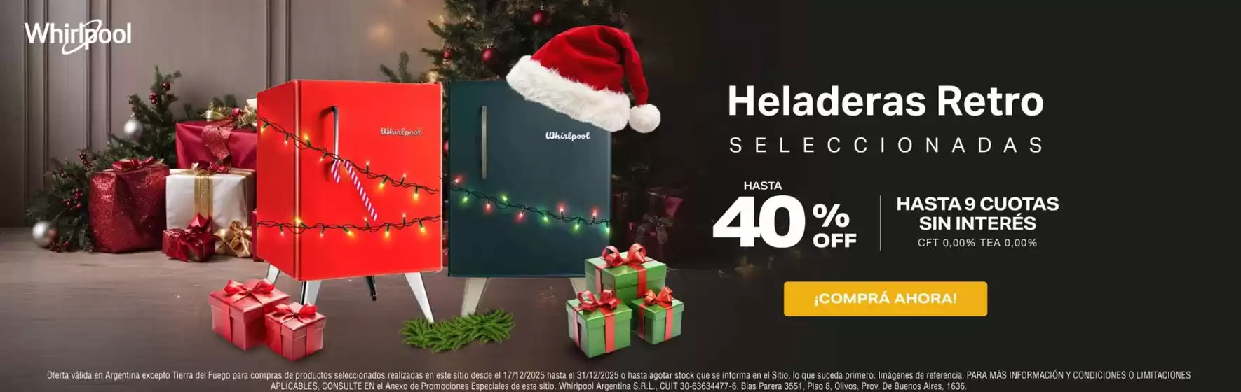 Catálogo Whirlpool en Buenos Aires | Promoción hasta 40% off | 2025-12-18T00:00:00.000Z - 2025-12-31T00:00:00.000Z